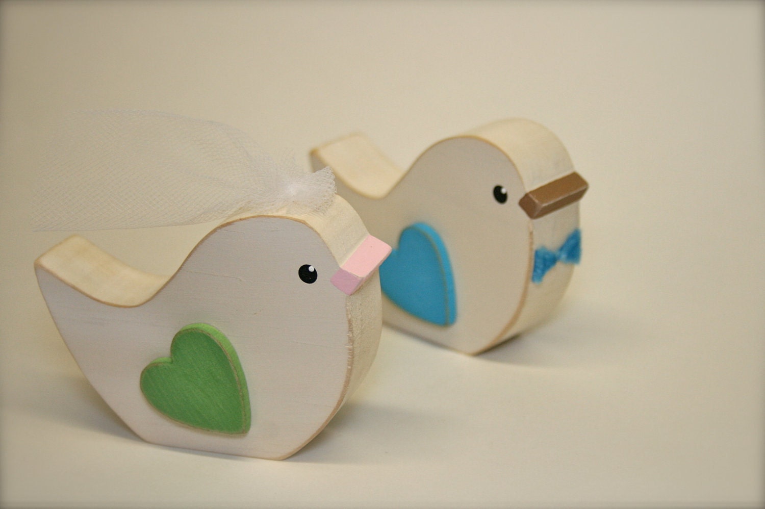 Wedding Cake Topper Love Bird Pair Primitive Country