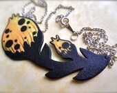 poppy flower necklace unique haunted dark poisonous surreal