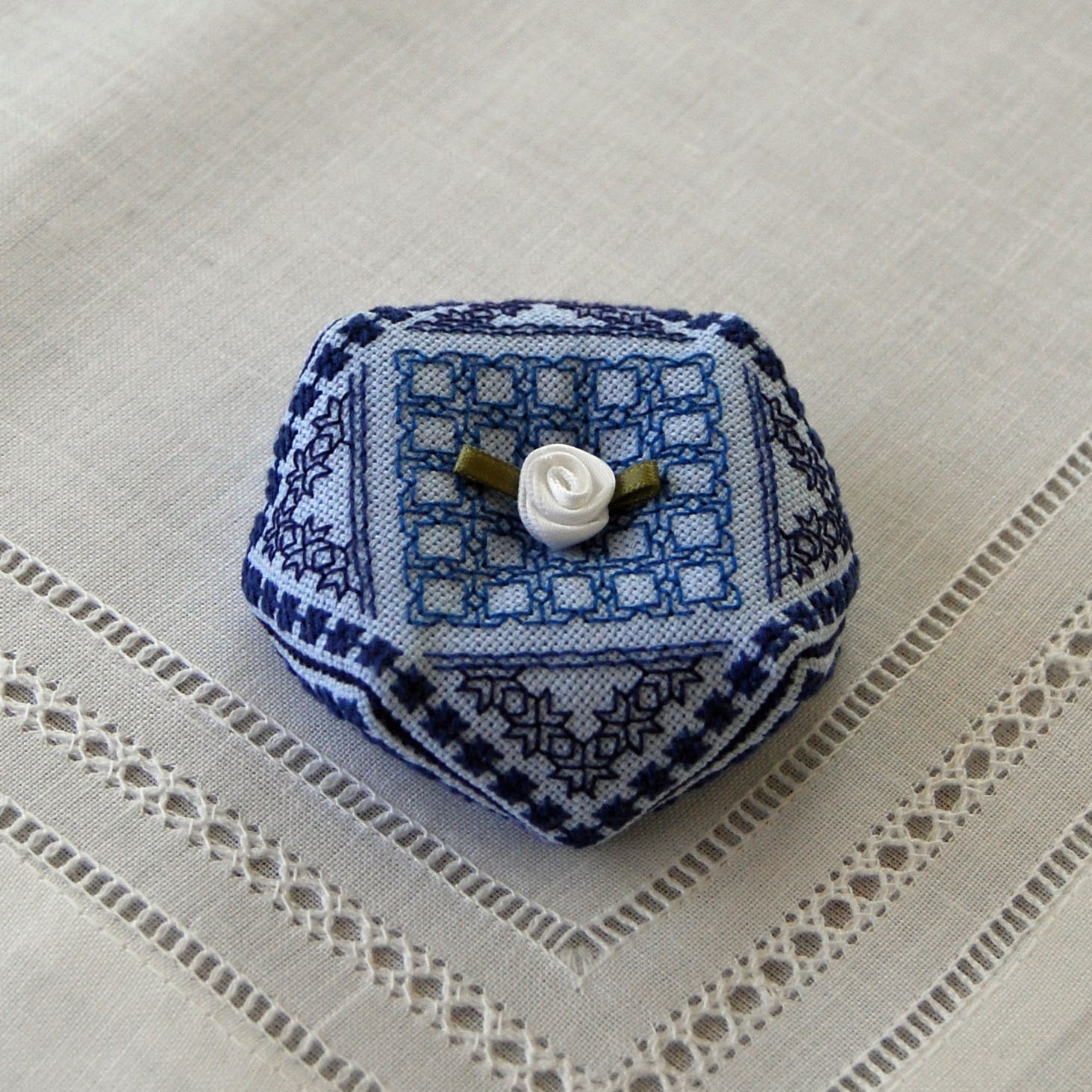 Marquis - 2 of 4 Blackwork Biscornu Patterns