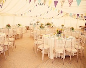 Your Custom Vintage Fabric Bunting, Banner, Pennant Decoration 11 FT / Extra Large 11 Inch Flags