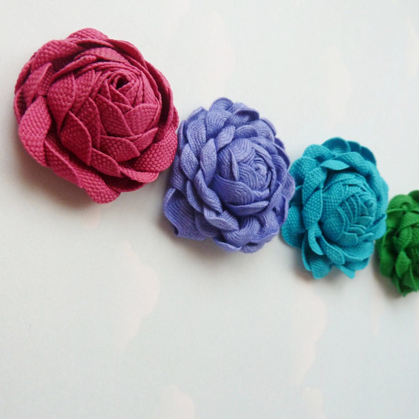 Ribbon Flower Tutorial JOY Pattern - Beginner PDF -  popular Brazilian ribbon flower technique - PHOTO tutorial flower accessories