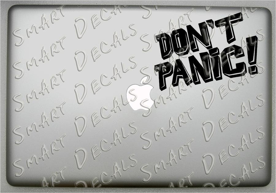 Don't PANIC 3D Text Macbook Laptop Vinyl Decal Sticker