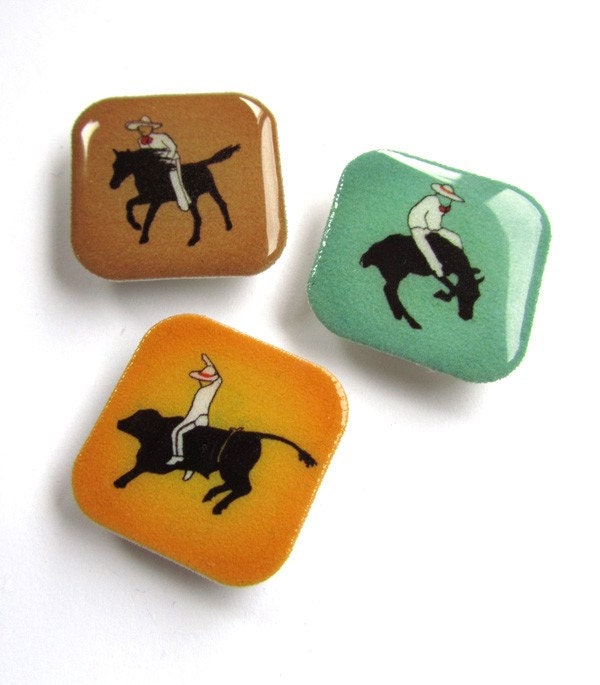 Charros (Mexican Cowboys) Magnets - Set of 3