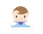 Cute Baby Boy - Clip Art A42