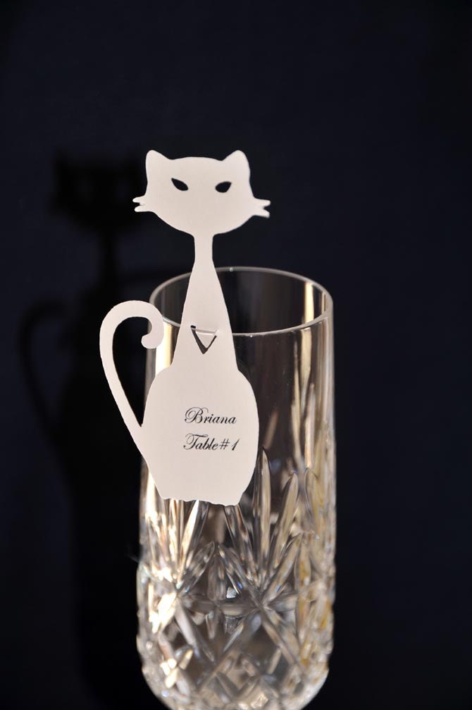 24 Cat Escort or Place Cards for Any Event.