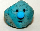 BLUE - RAINBOW Edition Polymer Clay Pet Rock - Terrarium Planter Garden Decor