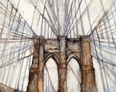Brooklyn Bridge Footpath- Small Print