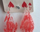 Bloody Red Plastic Teardrop Earrings ON SALE