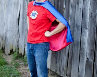 Adult Super Hero Cape Blank - Halloween Cape or Sports Fan or Birthday Custom Colors