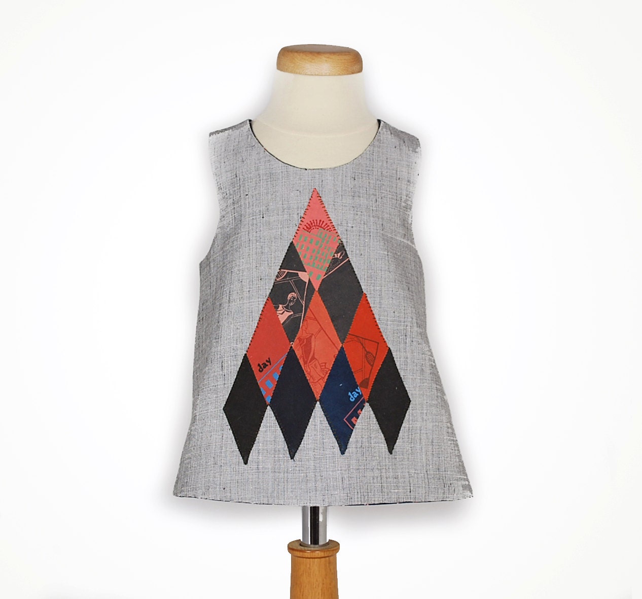 baby girl dress with patchwork mountain
