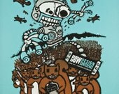 HOW Denver - hand pulled screenprint poster (Glows in dark)