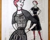 Little Black Dress - hand pulled screenprint poster