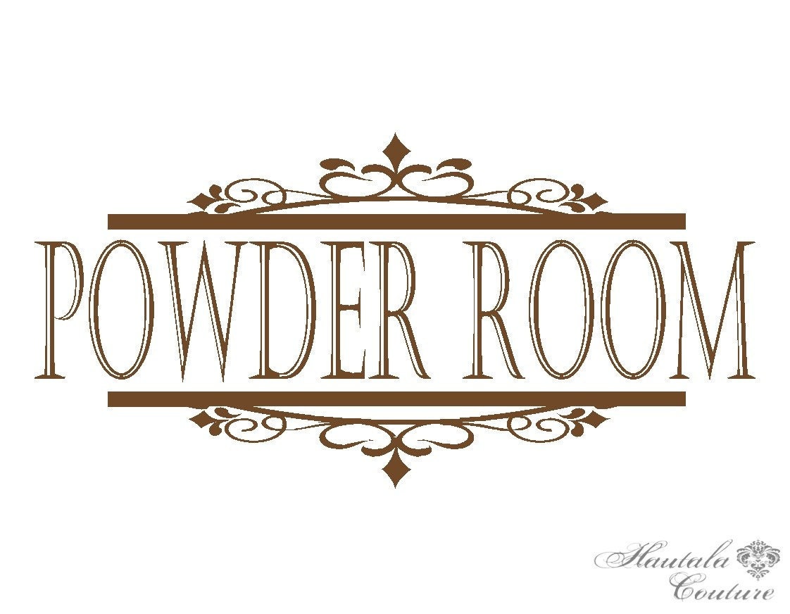 Bathroom Vinyl Decor - Powder Room