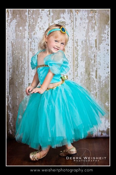 ALADDIN'S SWEETHEART Princess Jasmine Inspired Tutu & Corset Top Set with Headband