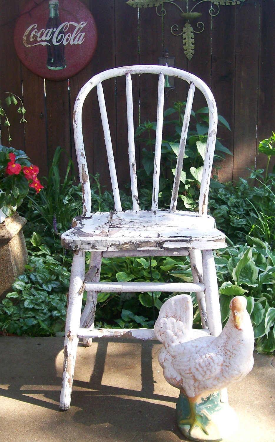 Farmhouse Rustic Antique CHair. Shabby Rustic Primitive. Distressed Furniture