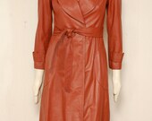 Size Small Vintage Pumpkin Orange Maxi Coat