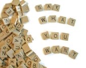 Vintage Scrabble Tiles Choose Your Letters