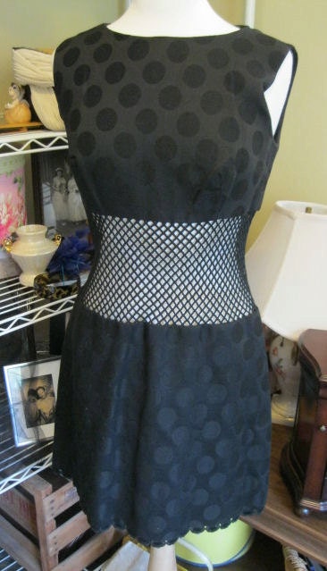 Vintage 1960s Black Mini Dress