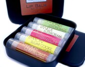 Lip Balm Gift Set of 5 - Lovers of Lip Balm Pack Design Your Own Set of 5 Beeswax Lip Balms - Mother's Day Gift