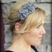 Charcoal Grey Rosette Flower Headband for Women and Girls
