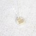 Tiny Gold Apple Charm and Sterling Silver Disc Necklace - Apple Of My Eye - Teacher Gift