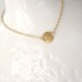 Gold Vermeil Disc Bracelet - Tiny Disc 24k