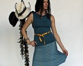 Copenhagen Blue Lace A-line Skirt