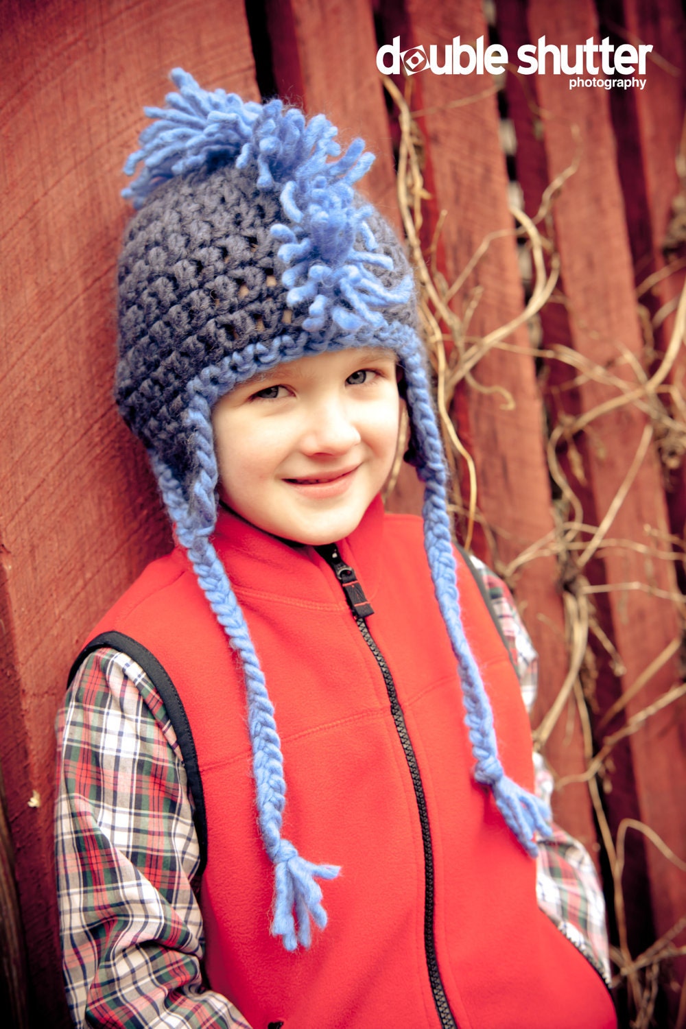 Blue and Navy Mohawk Hat