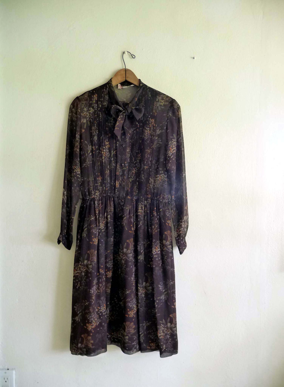 spring floral silk dress