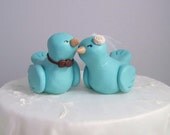 Custom Love Bird Wedding Cake Topper Birds - Custom Choice of Colors