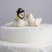 Firefighter Wedding Cake Topper Love Birds Cake Topper- Custom Small - Choice of Colors