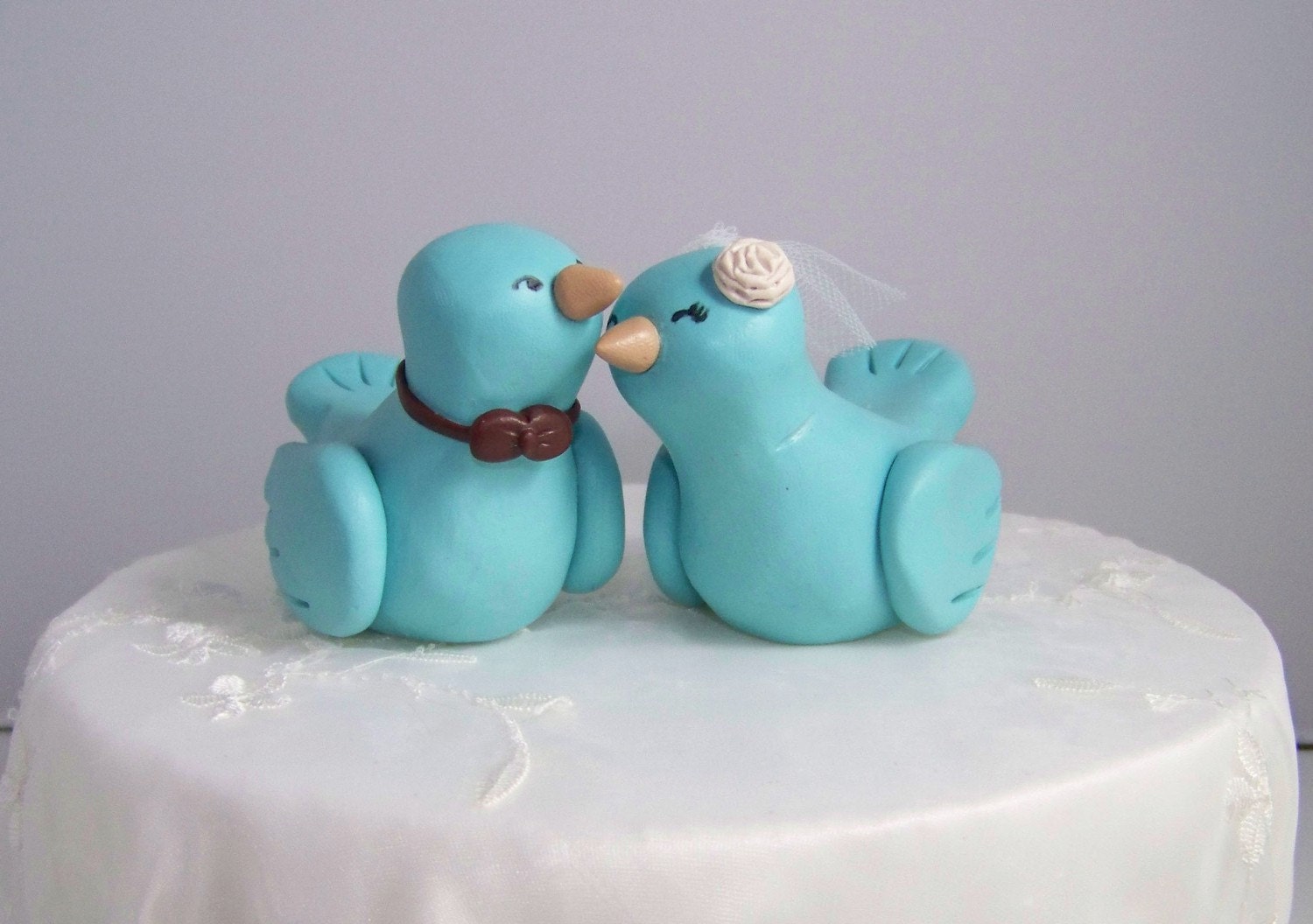 Custom Love Bird Wedding Cake Topper Birds - Custom Choice of Colors