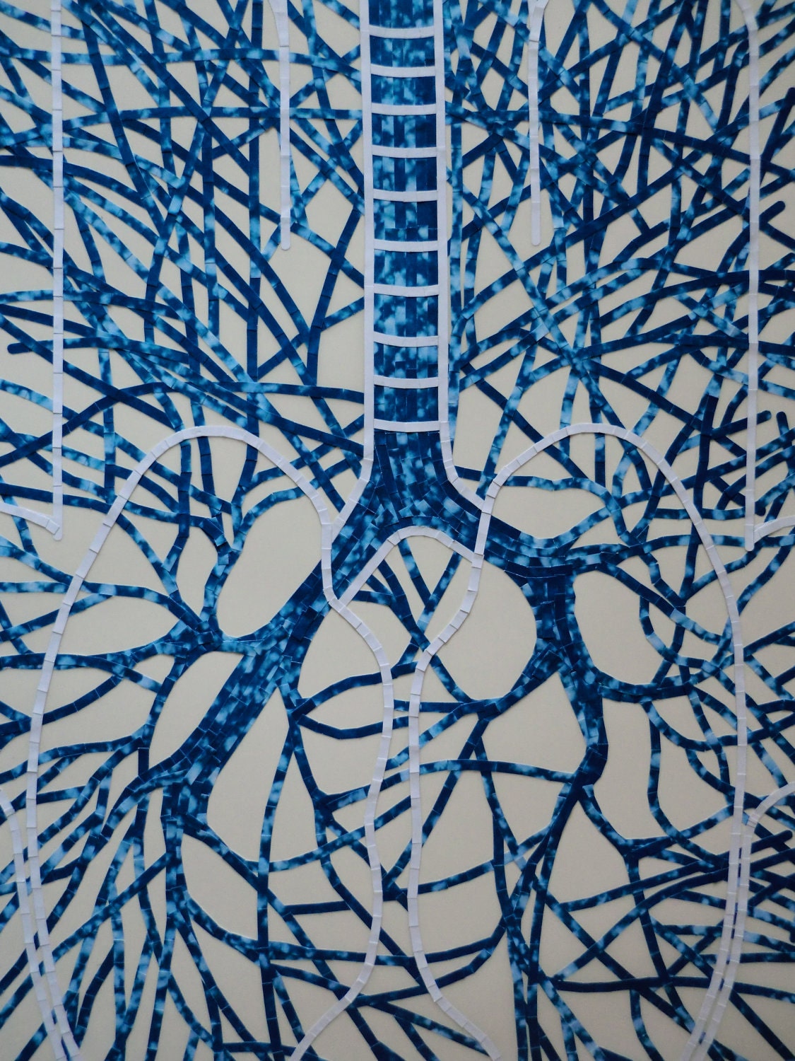Breathe ..... Original Hamsa Hand Collage/Drawing