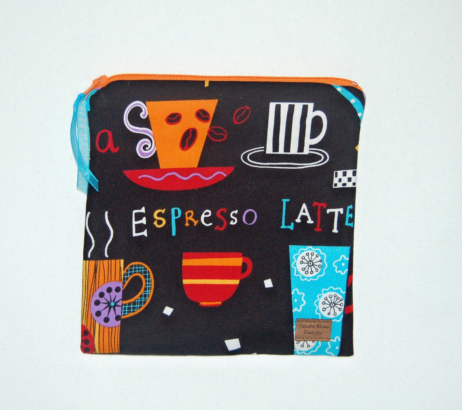 Espresso - Sandwich Size Reusable Bag -  Eco Friendly - Zippered Bag - Zipper Closure