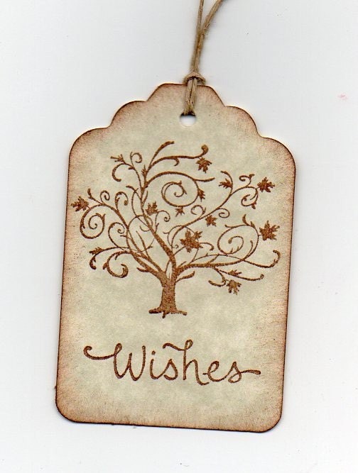 50 Wedding Wish Tree Tags / Escort Cards / Wedding Tags / Alternative Guest Book - Elegant Tree Wishes