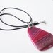 On Sale Pink Necklace, Large Pink Rhodochrosite Pendant Necklace/ Rhodochrosite Pink drilled On Top Bail Necklace