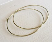 Extra Large Hoops, Niobium Hoops, Nickel Free Hoops, Hypoallergenic Hoops For Sensitive Ears, Yellow Gold color Niobium Hoop Earrings
