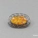 Vintage Sterling Lapel Pin w Faux Opal and Greek Key Pattern
