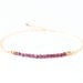 Beaded Bar Bracelet - Garnet