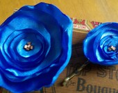 persian blue blooms - bobby pin set - free shipping in US