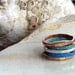Mix metals and patina stacking ring set of five