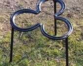 Traditional, rustic, useful - scrap metal Horse shoe Trivet, for outdoor living, cooking on a campfire, Gifts for Him