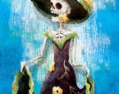 Dia de los Muertos Calavera Dancer - 12x18 High Quality Art Print