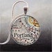 Portland, Oregon map pendant, Portland necklace resin pendant, Oregon jewelry, Portland map