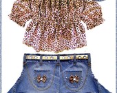 Dog Clothes Pattern Girl Jeans, Top, Hat PDF
