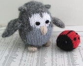 Cricklewood Owl and Jubilee Ladybird toy animal and bug knitting patterns PDF with immediate download