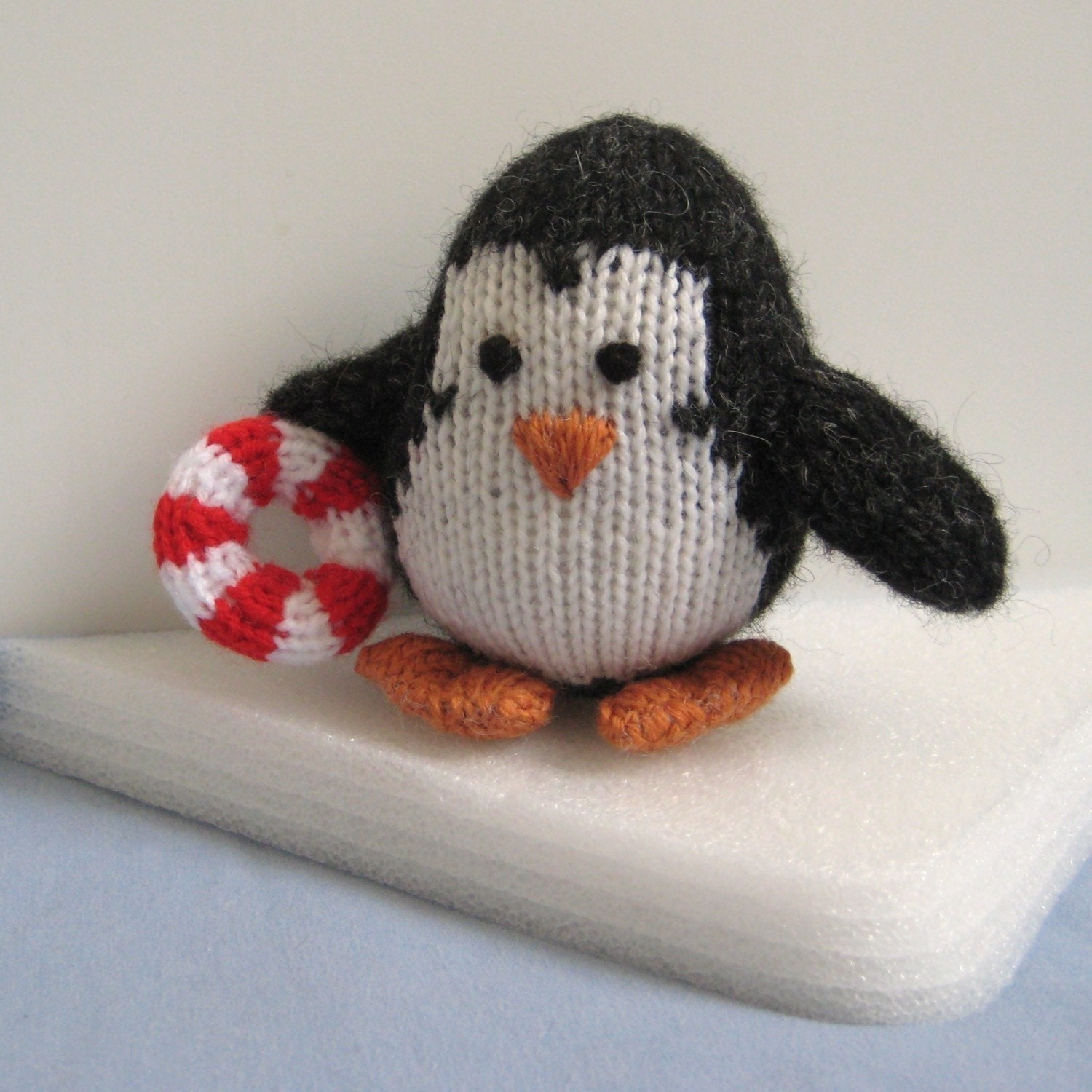 Hopkins Penguin toy knitting pattern - pdf with immediate download by fluff and fuzz