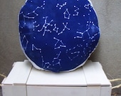 Constellation Pillow. Hand Woodblock Printed. LARGE 18X18 inches. Customizable colors.Made to Order.