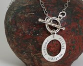 Hand Stamped Washer Necklace
