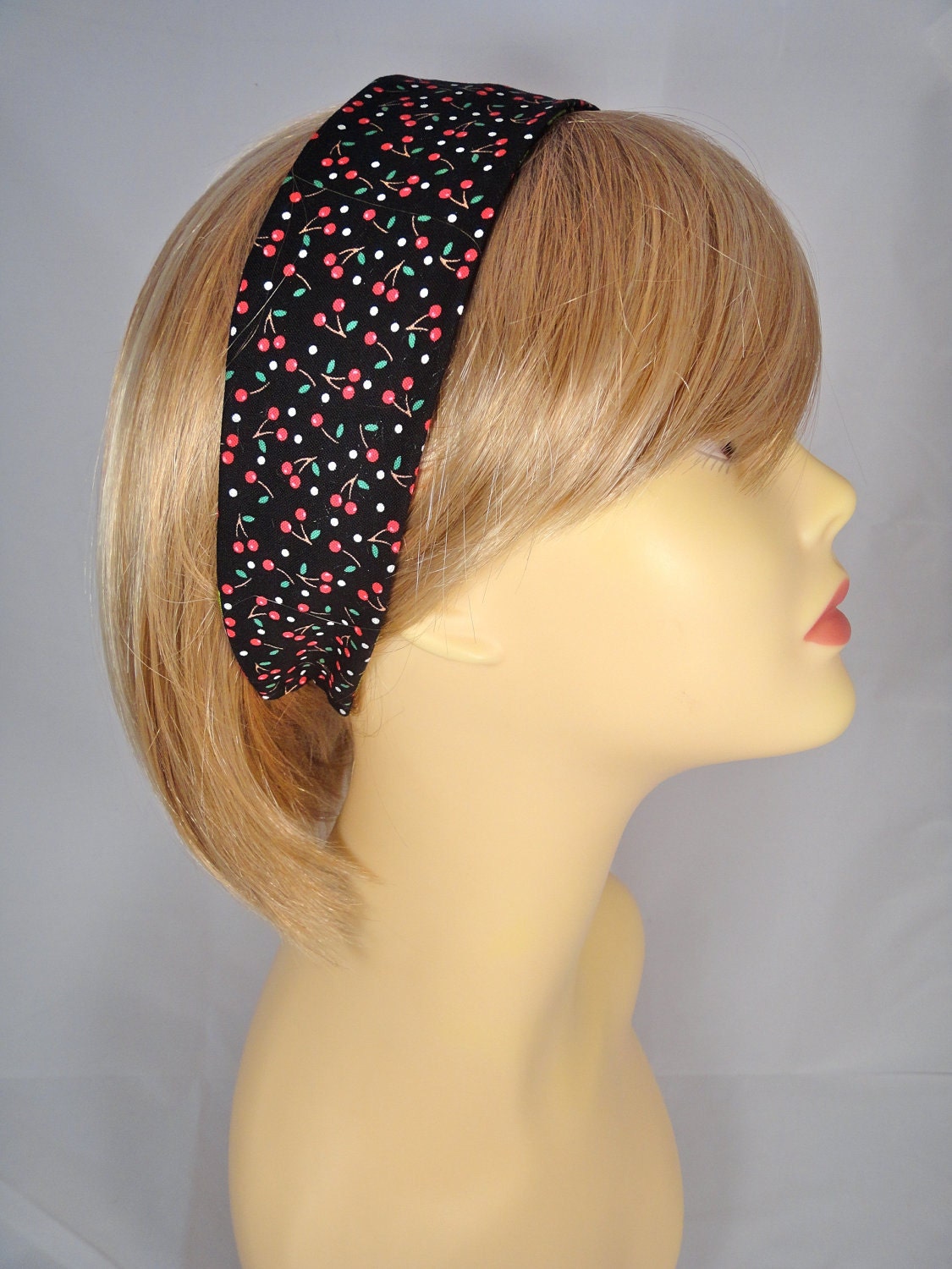 Black Cherry Reversible Elastic Headband